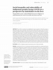 Research paper thumbnail of Social inequality and vulnerability of Indigenous peoples facing COVID-19: a perspective by stakeholders in the lives