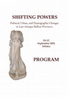 Research paper thumbnail of "The Goths since Adrianople 378 CE: Impact of Their migration upon Roman Thrace." Shifting Powers: Political, Urban, and Demographic Changes in Late Antique Balkan Provinces