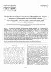 Research paper thumbnail of The Self-Perceived Digital Competence of Social Educators in Spain: Influence of Demographic and Professional Variables