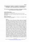 Research paper thumbnail of Os sentidos de análise e analítica no pensamento de Heidegger e suas implicações para a psicoterapia