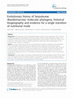 Research paper thumbnail of Evolutionary history of Serpulaceae (Basidiomycota): molecular phylogeny, historical biogeography and evidence for a single transition of nutritional mode