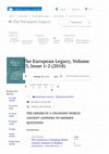 Research paper thumbnail of The Greeks in a Changing World: Ancient Answers to Modern Questions (special double issue of The European Legacy, edited by Jakub Filonik, Brenda Griffith-Williams, and Janek Kucharski)