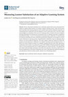 Research paper thumbnail of Measuring Learner Satisfaction of an Adaptive Learning System