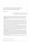 Research paper thumbnail of La datation de l'aqueduc du Gier, à Lyon : état d’une question controversée