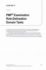 Research paper thumbnail of PMP® Examination Role-Delineation Domain Tasks