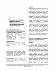 Research paper thumbnail of Influencia de la Edad en Medidas Usuales Relacionadas con Tareas de Lectura en Escolares Hispanohablantes