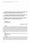 Research paper thumbnail of “Papeles Tocantes Al Havito De Christo De Portugal”: Um Códice Português Na Biblioteca Nacional De España