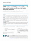 Research paper thumbnail of Start-Online: Acceptability And Feasibility Of An Online Intervention For Carers Of People Living With Dementia