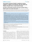 Research paper thumbnail of Associations between Burkitt Lymphoma among Children in Malawi and Infection with HIV, EBV and Malaria: Results from a Case-Control Study