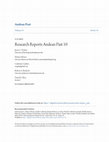 Research paper thumbnail of Research Reports Andean Past 10