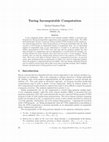 Research paper thumbnail of Turing Incomputable Computation