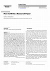 Research paper thumbnail of How to Write a Research Paper