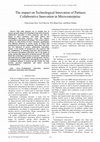 Research paper thumbnail of The impact on Technological Innovation of Partners Collaborative Innovation in Micro-enterprise