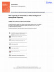 Research paper thumbnail of The capacity to innovate: a meta-analysis of absorptive capacity