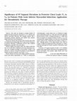 Research paper thumbnail of Significance of ST Segment Elevations in Posterior Chest Leads (V7to V9) in Patients With Acute Inferior Myocardial Infarction: Application for Thrombolytic Therapy