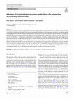 Research paper thumbnail of Adoption of incentive-based insurance applications: the perspective of psychological ownership