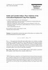 Research paper thumbnail of Stable and Unstable Solitary-Wave Solutions of the Generalized Regularized Long-Wave Equation