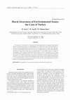 Research paper thumbnail of Rural Awareness of Environmental Issues: the Case of Turkey