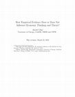 Research paper thumbnail of How Empirical Evidence Does or Does Not Influence Economic Thinking and Theory