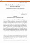 Research paper thumbnail of A demokratikus közvélemény formálódásának alkotmányos garanciái : Európai standardok és közép-európai szabályozások