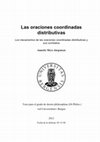 Research paper thumbnail of Las oraciones coordinadas distributivas. Los mecanismos de las oraciones coordinadas distributivas y sus correlatos