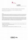 Research paper thumbnail of Quelques éléments sur l'évolution historique des économies paysannes de plantation en zone forestière africaine