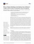 Research paper thumbnail of Reuse of Historic Buildings in the Medieval City of Rhodes to Comply with the Needs of Sustainable Urban Development