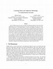 Research paper thumbnail of Learning Noun and Adjective Meanings: A Connectionist Account