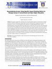 Research paper thumbnail of Reconsidering Access: Using Specific Impact Ranking Metrics to Manage Access in Conventional and Open Higher Education