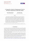 Research paper thumbnail of A Comparative Analysis of Semiparametric Tests for Fractional Cointegration in Panel Data Models