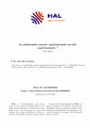 Research paper thumbnail of La philosophie morale expérimentale est-elle expérimentale ?