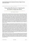 Research paper thumbnail of Transcending Meta-Narratives: Unpacking the Revolutions in Egypt and Tunisia