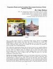 Research paper thumbnail of Preparatory Rituals and the Foundation Stone laying Ceremony of Hindu Mandirs