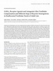 Research paper thumbnail of GABAA Receptor Agonist and Antagonist Alter Vestibular Compensation and Different Steps of Reactive Neurogenesis in Deafferented Vestibular Nuclei of Adult Cats