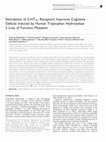 Research paper thumbnail of Stimulation of 5-HT2C Receptors Improves Cognitive Deficits Induced by Human Tryptophan Hydroxylase 2 Loss of Function Mutation