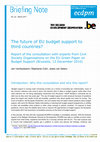 Research paper thumbnail of The future of EU budget support to third countries?