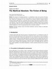 Research paper thumbnail of The Mythical Absolute: The Fiction of Being