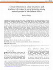 Research paper thumbnail of Critical reflections on safety net policies and practices