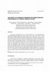 Research paper thumbnail of The effect of strength training on tennis service performance of junior tennis players