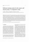 Research paper thumbnail of Different training modes for the rotator cuff muscle group. A comparative study