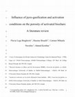 Research paper thumbnail of Influence of Pyro-Gasification and Activation Conditions on the Porosity of Activated Biochars: A Literature Review