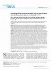 Research paper thumbnail of Management and surgical outcomes of dystrophic scoliosis in neurofibromatosis type 1: a systematic review