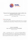 Research paper thumbnail of Numerical and experimental study of mini synthetic jets actuators for flow control