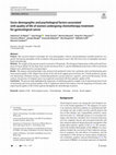 Research paper thumbnail of Socio-demographic and psychological factors associated with quality of life of women undergoing chemotherapy treatment for gynecological cancer