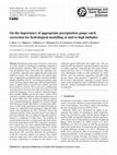 Research paper thumbnail of On the importance of appropriate precipitation gauge catch correction for hydrological modelling at mid to high latitudes