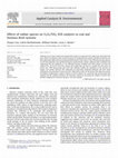 Research paper thumbnail of Effects of sulfate species on V2O5/TiO2 SCR catalysts in coal and biomass-fired systems