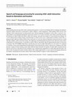 Research paper thumbnail of Speech and language processing for assessing child–adult interaction based on diarization and location