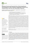 Research paper thumbnail of Rosemary Extract and Essential Oil as Drink Ingredients: An Evaluation of Their Chemical Composition, Genotoxicity, Antimicrobial, Antiviral, and Antioxidant Properties