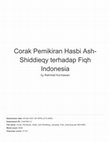 Corak Pemikiran Hasbi Ash-Shiddieqy terhadap Fiqh Indonesia (Antara Moderasi dan Purifikasi) Hasil Check Similarity Cover Page