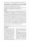 Research paper thumbnail of Spousal Violence and Mental Health Status in Women Attending Maternal Health Care Center in Sedfa City, Assiut Governorate, Egypt